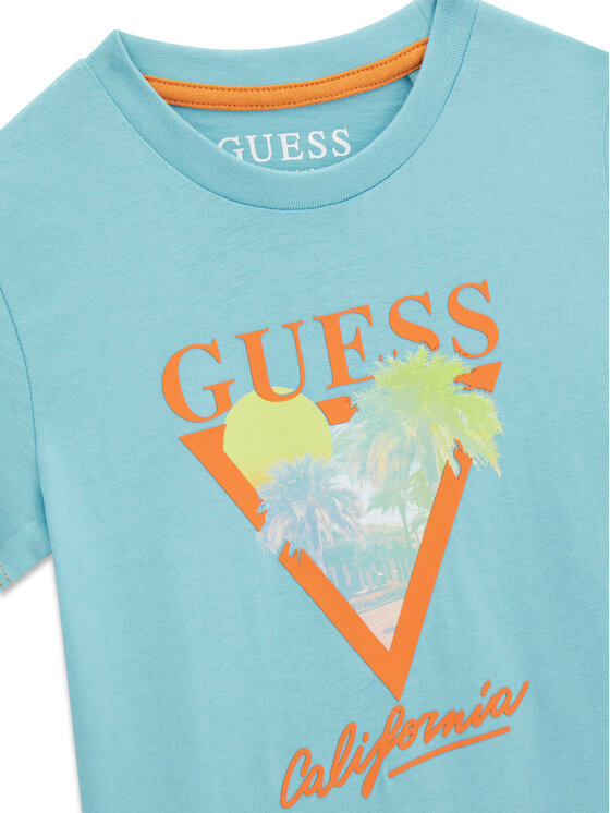 Guess Guess Camiseta N6GI10 K8HM4 Turquesa Regular Fit