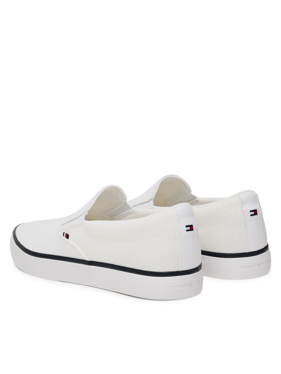 Tommy Hilfiger Гуменки Tommy Hilfiger Th Hi Vulc Core Low Ii Slipon FM0FM05514 Бял