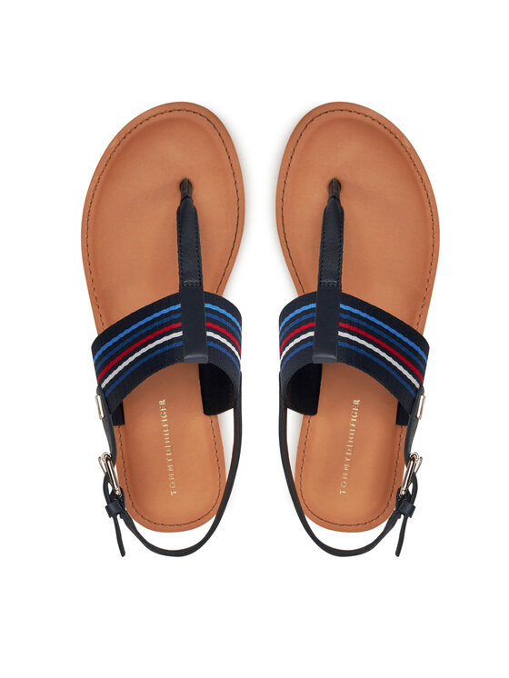 Tommy Hilfiger Sandale Tommy Hilfiger Flat Sandal Stripes FW0FW07924 Bleumarin