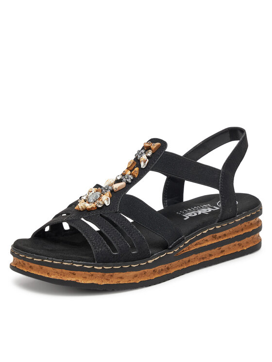 Rieker Sandali Rieker 62949-00 Nero
