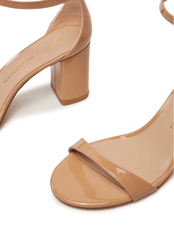 Stuart Weitzman Босоніжки Stuart Weitzman Nudist Block 75 SJ983 Бежевий