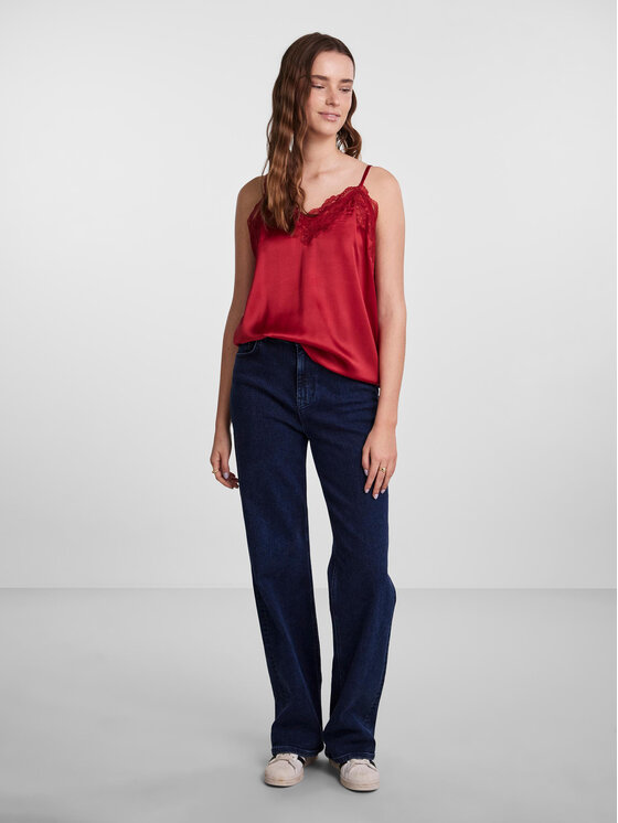 Pieces Pieces Pižama 17142952 Rdeča Regular Fit