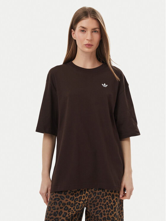 adidas adidas Camiseta Essentials Boyfriend LL0396 Marrón oscuro Regular Fit