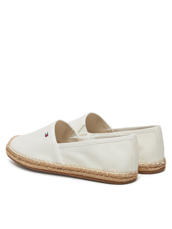 Tommy Hilfiger Espadrilky Tommy Hilfiger Flag Canvas Espadrille FW0FW08541 Écru