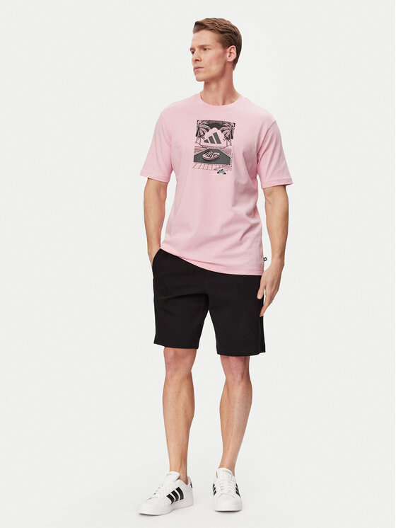 adidas adidas Camiseta Summer Slides Graphic KG5393 Rosa Regular Fit