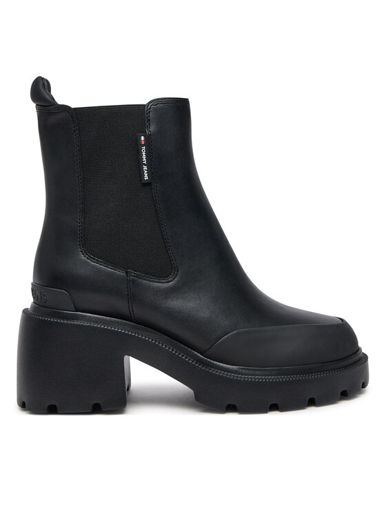 Tommy Jeans Botki Tommy Jeans Tjw Mid Heel Chelsea Boot EN0EN02681 Czarny