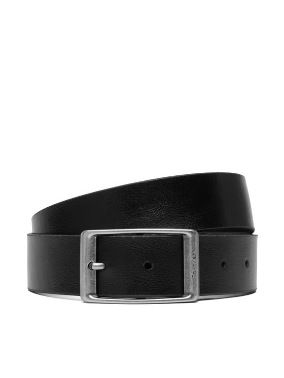 Calvin Klein Cintura Calvin Klein Casual Round Buckle Tumbled 35Mm LV04D7123G Nero