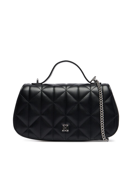 Calvin Klein Kabelka Calvin Klein Quilted Top Handle Chain Bag LV04F3410G Černá