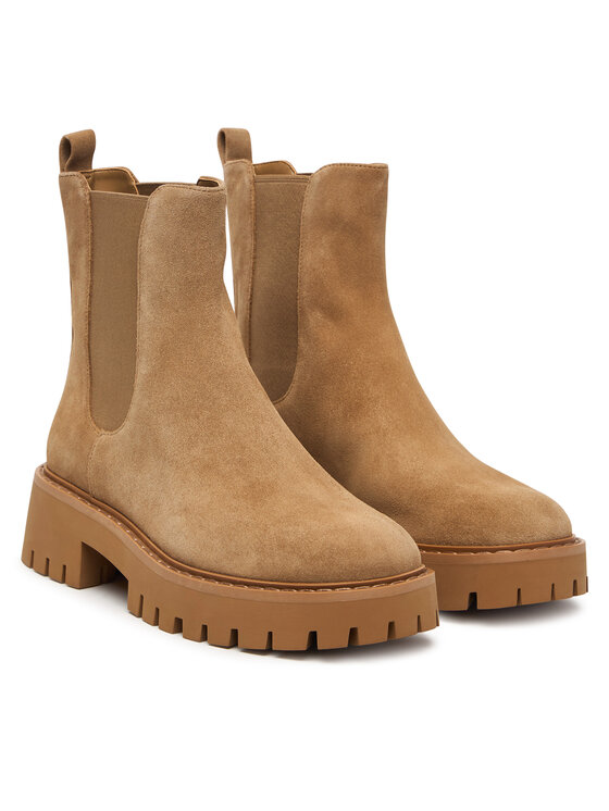 MICHAEL Michael Kors Klassische Stiefeletten MICHAEL Michael Kors Asher Flat Bootie 40F5ASFE5S Beige