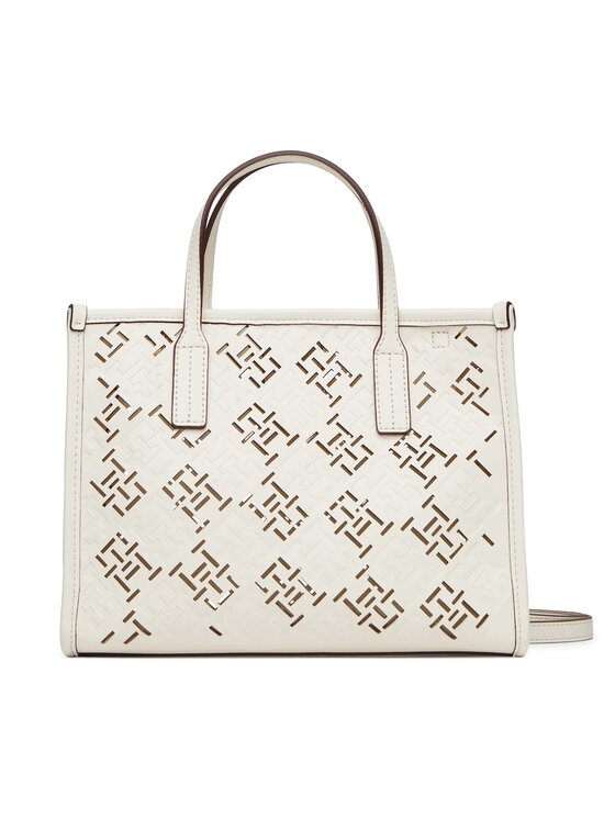 Tommy Hilfiger Geantă Tommy Hilfiger Th City Mini AW0AW17500 Écru