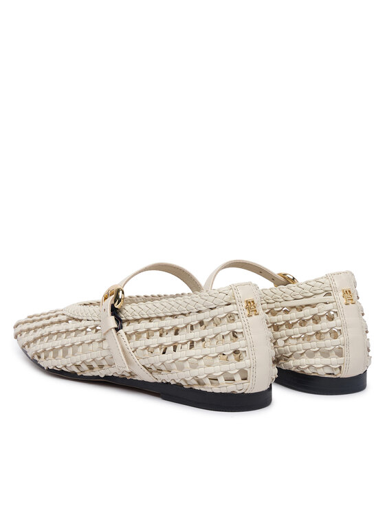Tommy Hilfiger Balerina Tommy Hilfiger Mary Jane Ballerinas FW0FW09244 Krém