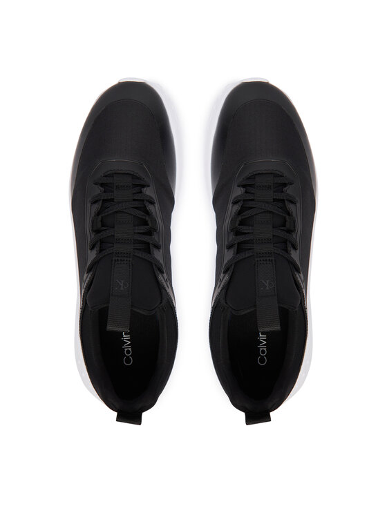 Calvin Klein Sneakersy Calvin Klein Eva Runner Laceup Sock Mat Mix YM0YM01443 Czarny