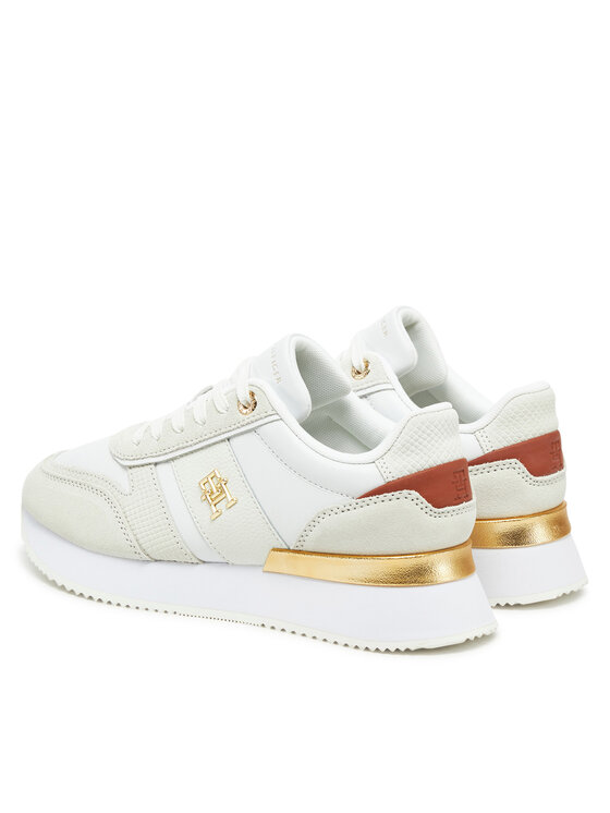 Tommy Hilfiger Sneakersy Tommy Hilfiger Th Fashion Runner FW0FW08475 Biela