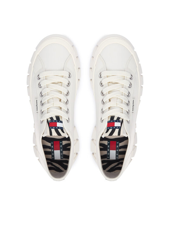 Tommy Jeans Sportcipők Tommy Jeans Tj Platform Sneaker Zebra EN0EN03070 Fehér