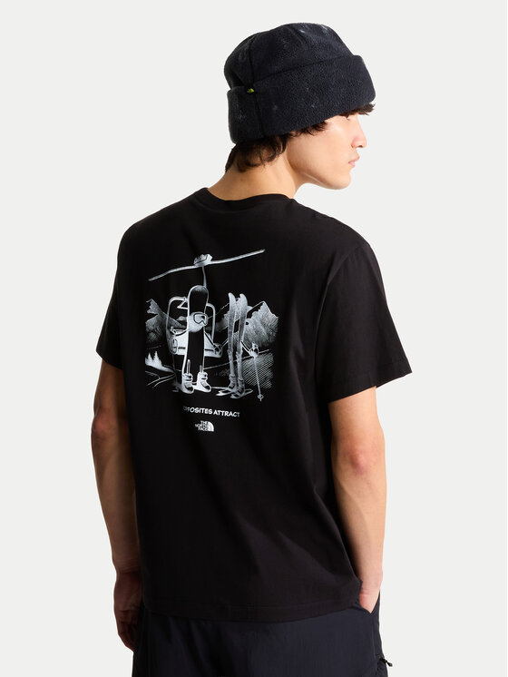 The North Face The North Face Camiseta Opposites Attract NF0A8JAN Negro Regular Fit
