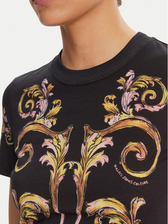 Versace Jeans Couture Versace Jeans Couture Футболка 78HAH6P8 Чорний Slim Fit