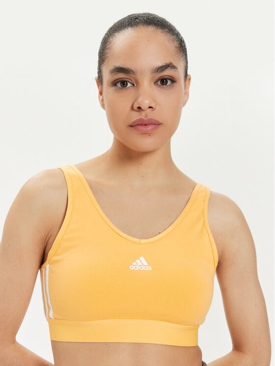 adidas adidas Топ Essentials 3-Stripes IR6110 Жовтий Slim Fit