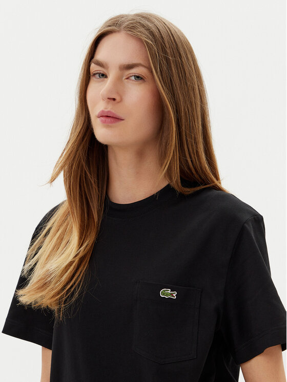 Lacoste Lacoste Футболка TH2827 Чорний Regular Fit