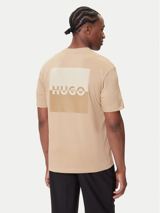 HUGO HUGO Camiseta Dusplito 50542816 Beis Relaxed Fit