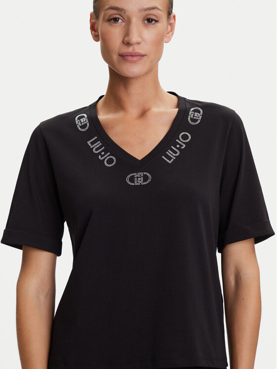 Liu Jo Sport Liu Jo Sport Camiseta TF5143 JS003 Negro Regular Fit