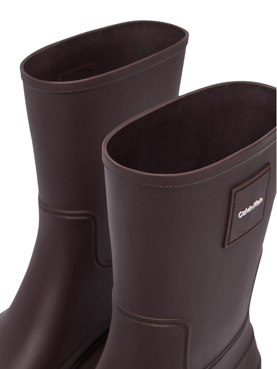 Calvin Klein Kalosze Calvin Klein Rainboot Rubber HW0HW03179 Brązowy ciemny