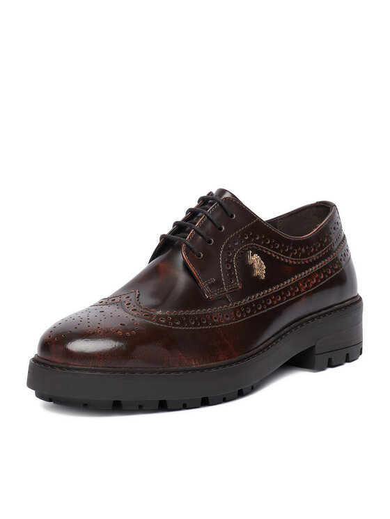 U.S. Polo Assn. Félcipő U.S. Polo Assn. EO-ANYA001W/GL1 Sötétbarna