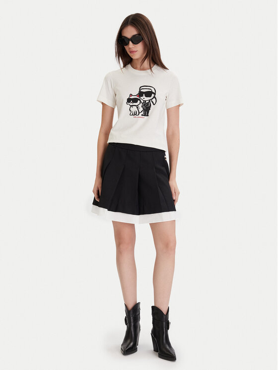 KARL LAGERFELD KARL LAGERFELD Camiseta A1W17129 Écru Regular Fit