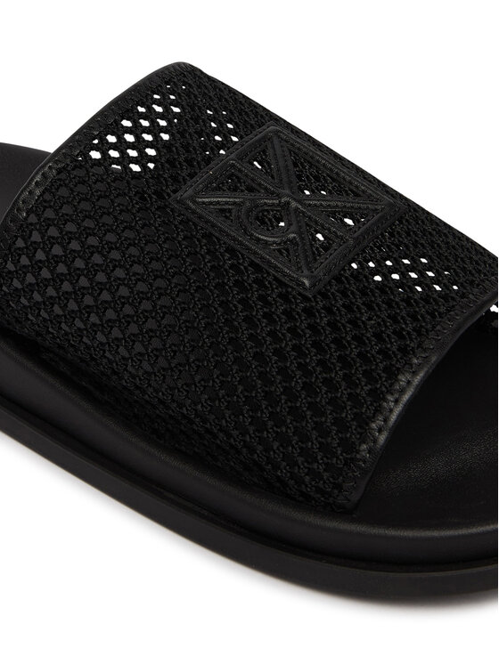 Calvin Klein Papucs Calvin Klein Mesh Mule Slides HW0HW02889 Fekete