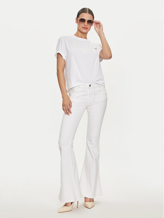 Guess Jeans Guess Jeans Футболка W4YI05 K8HM0 Білий Regular Fit