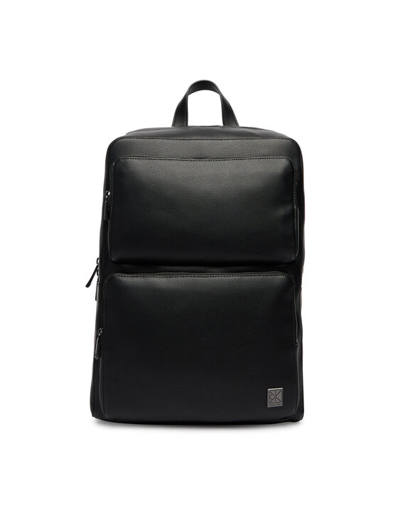Calvin Klein Раница Calvin Klein Emblem Hw Slim Pocket Backpack LV04D3289G Черен