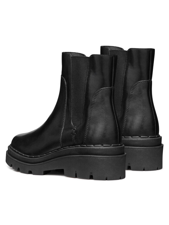 Geox Členková obuv s elastickým prvkom Geox D Felleny D46XEC 043NH C9999 Čierna