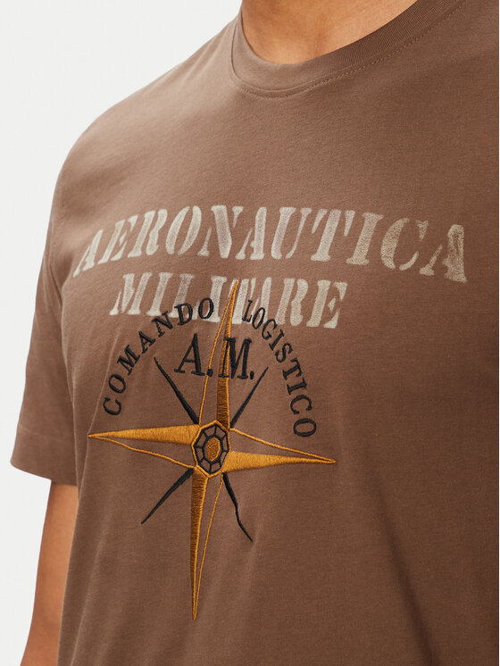 Aeronautica Militare Aeronautica Militare Camiseta 262TS2582UJ00750 Marrón Regular Fit