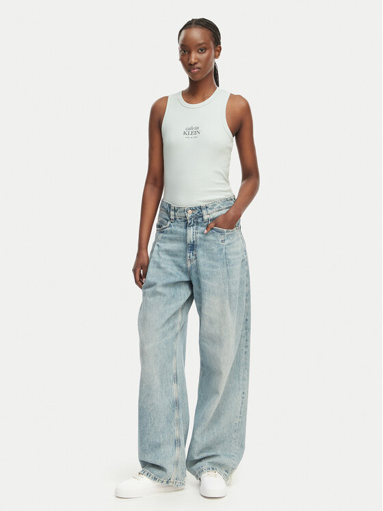 Calvin Klein Jeans Calvin Klein Jeans Top LV047F239G Verde claro Slim Fit