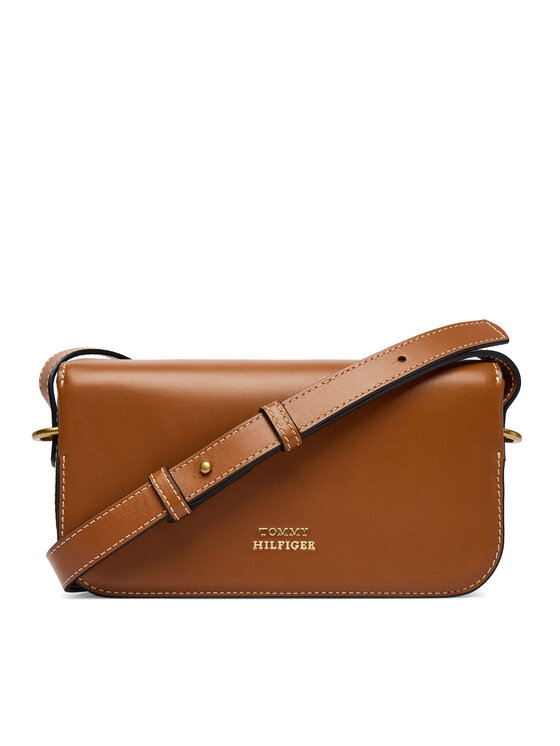 Tommy Hilfiger Soma Tommy Hilfiger Th Script Flap Crossover AW0AW18399 Brūns