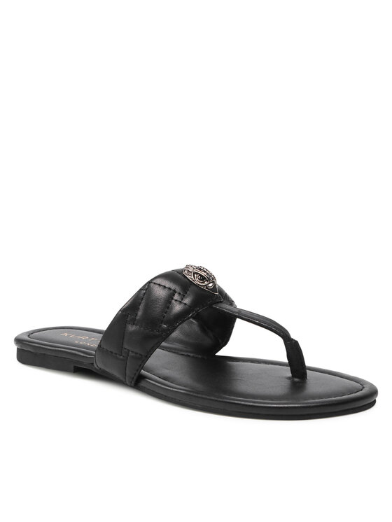 Kurt Geiger Джапанки Kurt Geiger Kensington T-Bar Sandal 8651400109 Черен