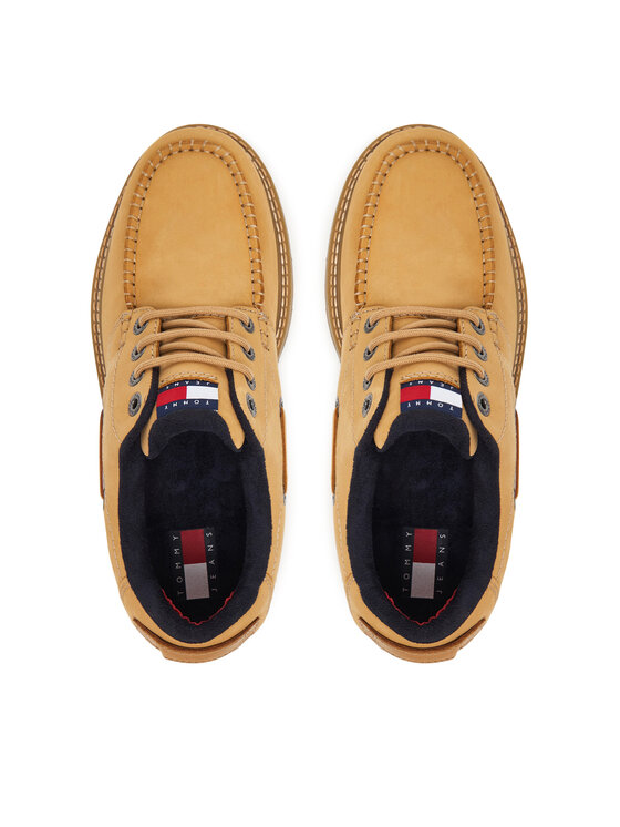 Tommy Jeans Zapatos hasta el tobillo Tommy Jeans Archive '01 Boat Shoe EM0EM01703 Amarillo