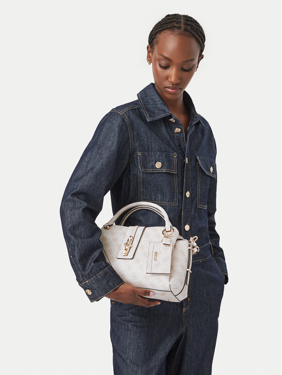 Guess Torebka Guess Yvonne Logo HWSG23 78060 Kremowy