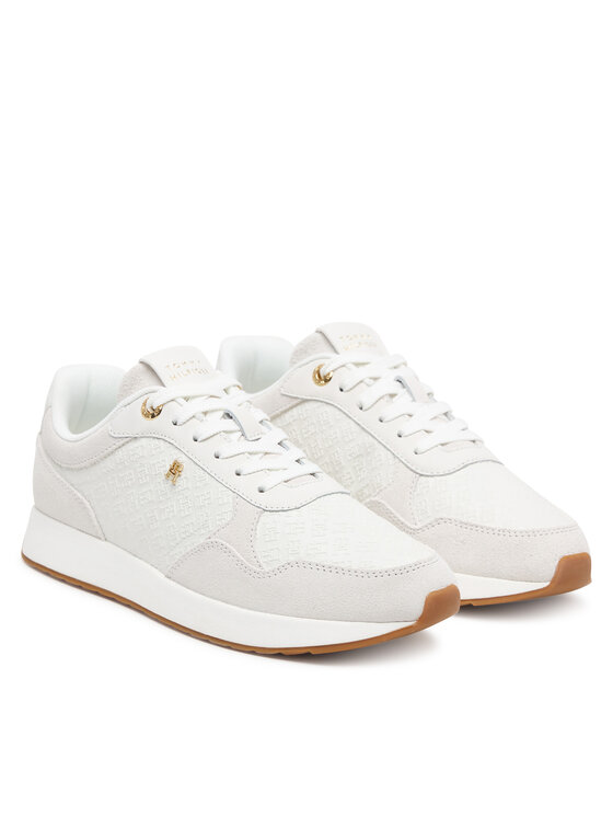 Tommy Hilfiger Tenisice Tommy Hilfiger Th Runner Monogram FW0FW09586 Krem