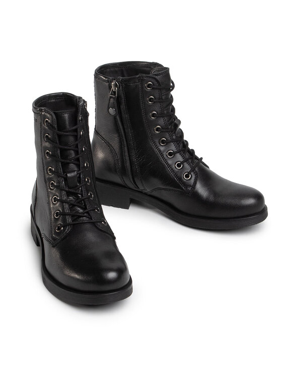 Geox Šnurovacia obuv Geox D Rawelle A D046RA 000TU C9999 Čierna