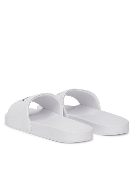 Tommy Hilfiger Nazouváky Tommy Hilfiger Hilfiger Print Tumble Pool Slide FM0FM05505 Bílá