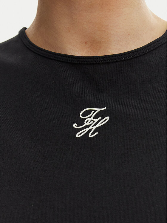 Tommy Hilfiger Tommy Hilfiger Camiseta WW0WW48710 Negro Slim Fit