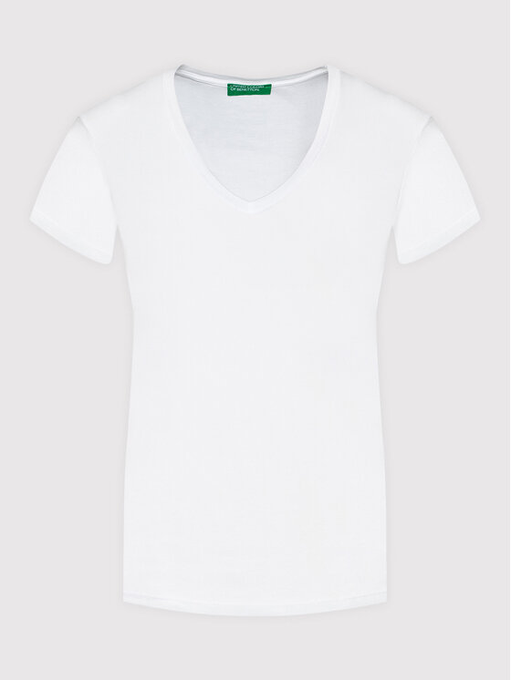 United Colors Of Benetton United Colors Of Benetton Póló 3GA2E4230 Fehér Regular Fit