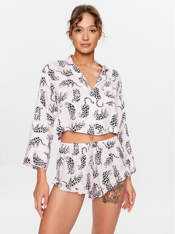 Hunkemöller Hunkemöller Μπλούζα πιτζάμας 203159 Ροζ Comfortable Fit