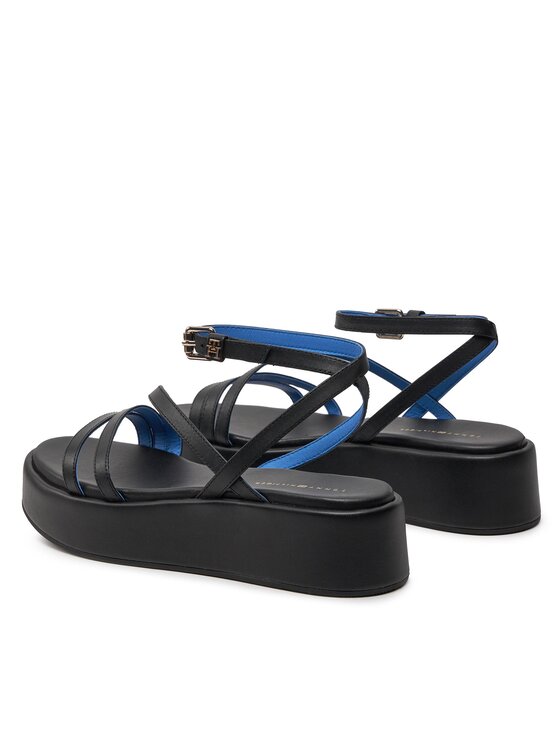 Tommy Hilfiger Sandály Tommy Hilfiger Th Strap Platform FW0FW07728 Černá