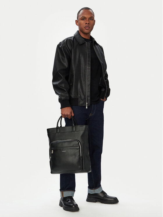 Calvin Klein Ročna torba Calvin Klein Raised Tote LV04D3494G Črna
