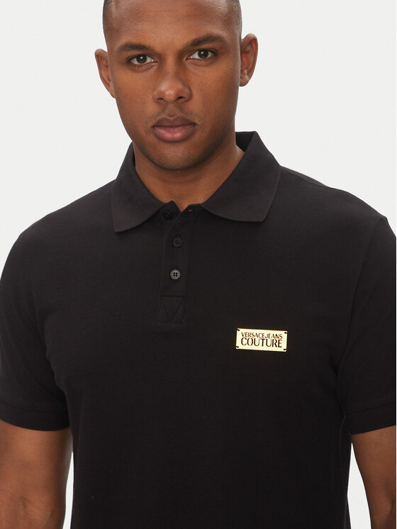 Versace Jeans Couture Versace Jeans Couture Polo marškinėliai 78GAGT08 Juoda Regular Fit