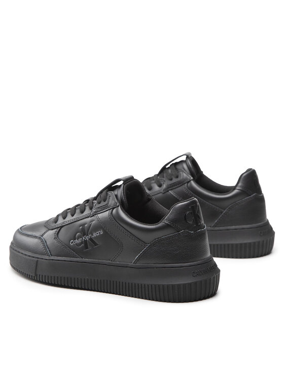 Calvin Klein Jeans Sneakersy Calvin Klein Jeans Chunky Cupsole Laceup Lth Mono YM0YM00550 Černá
