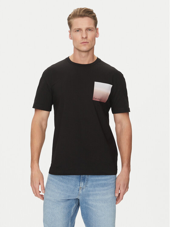 Calvin Klein Calvin Klein T-shirt Ombre Bonded K10K114164 Crna Regular Fit