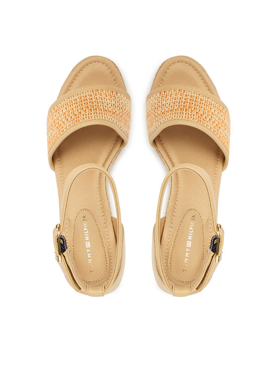 Tommy Hilfiger Espadrile Tommy Hilfiger High Wedge Espad FW0FW09471 Bej deschis