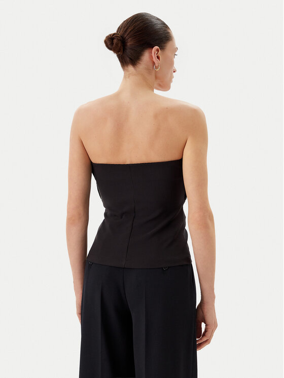Rinascimento Rinascimento Топ CFC0019748002 Чорний Slim Fit